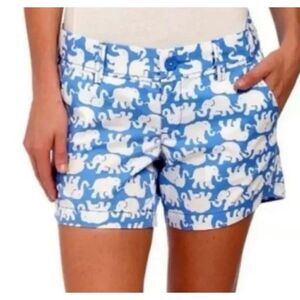 Lilly Pulitzer Blue Elephant Print Shorts